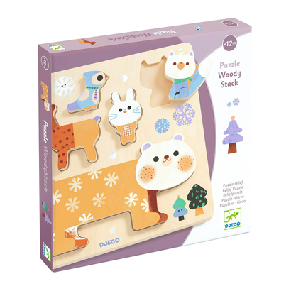 Djeco drvene puzzle woody stack