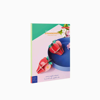 Pop out čestitka i ukras strawberries 1