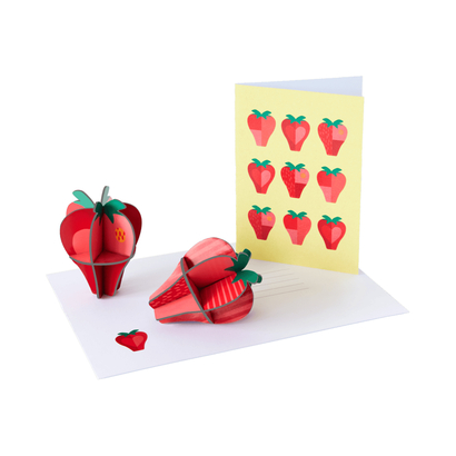 Pop out čestitka i ukras strawberries