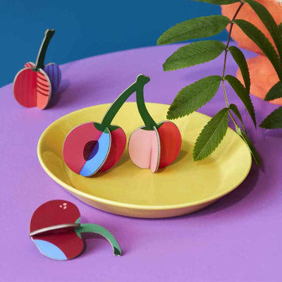 Pop out čestitka i ukras cherries 2
