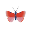 Zidni dekor speckled copper butterfly mali
