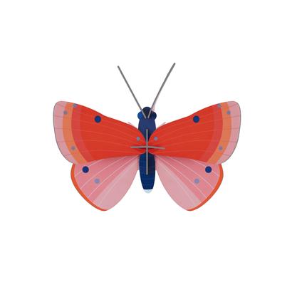 Zidni dekor speckled copper butterfly mali