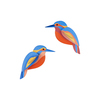 Zidni dekor garden bird kingfishers