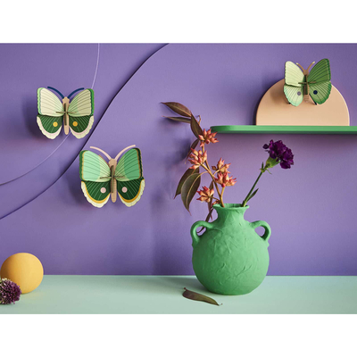 Zidni dekor fern striped butterflies set od 3 kom 2