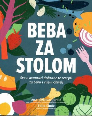 Beba za stolom plava