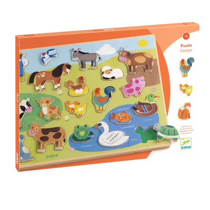 Djeco drvene puzzle farma