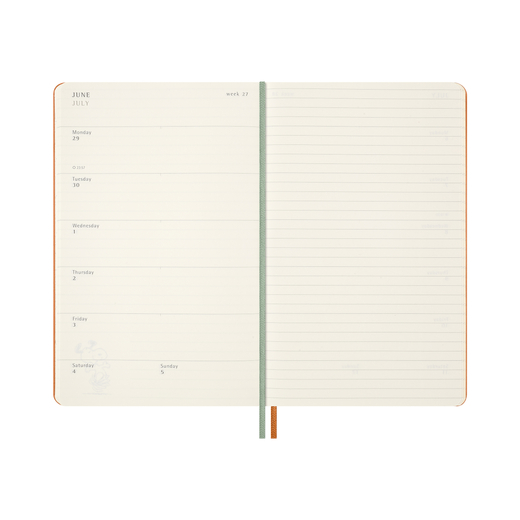 Moleskine tjedni planer 2026. tvrde korice peanuts 13x21cm 3