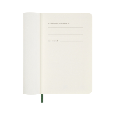 Moleskine dnevni planer 2026. meke korice zeleni 9x14cm 1