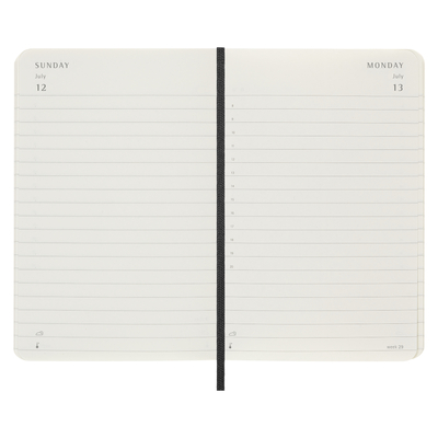 Moleskine dnevni planer 2026. meke korice crni 9x14cm 2