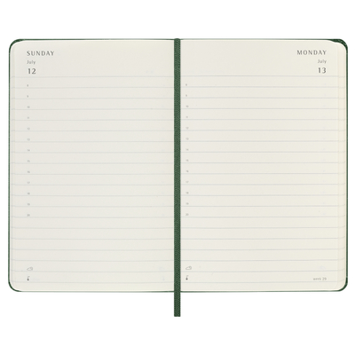 Moleskine dnevni planer 2026. tvrde korice zeleni 9x14cm 2