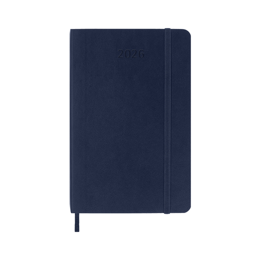 Moleskine dnevni planer 2026. meke korice plavi 9x14cm