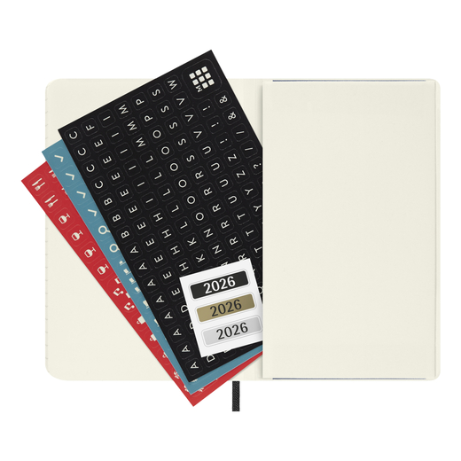 Moleskine dnevni planer 2026. meke korice crni 9x14cm 4