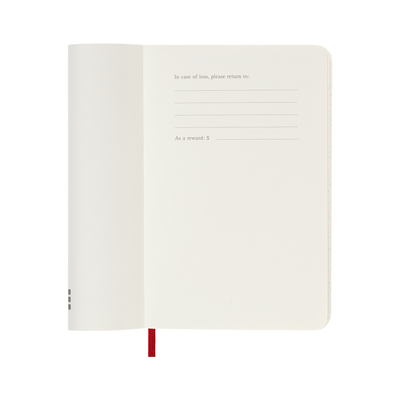 Moleskine dnevni planer 2026. meke korice crveni 9x14cm 1