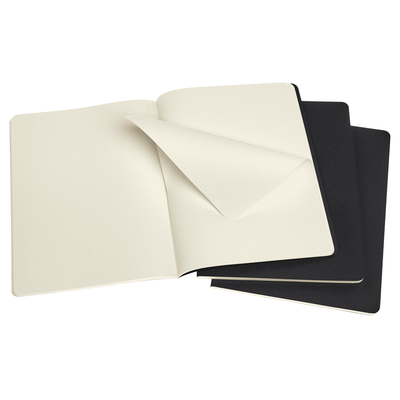Moleskine bilježnica cahier dot crna 3kom 1