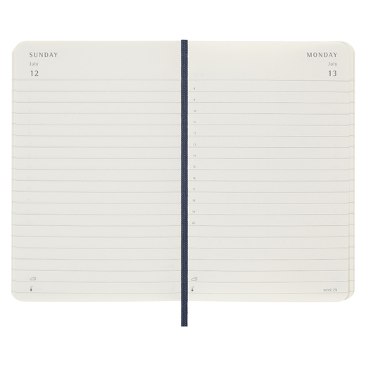 Moleskine dnevni planer 2026. meke korice plavi 9x14cm 2