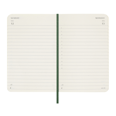 Moleskine dnevni planer 2026. meke korice zeleni 9x14cm 2