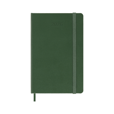 Moleskine dnevni planer 2026. tvrde korice zeleni 9x14cm