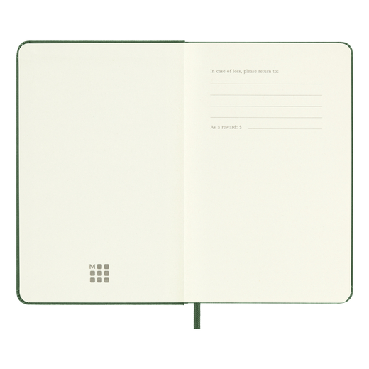 Moleskine dnevni planer 2026. tvrde korice zeleni 9x14cm 1