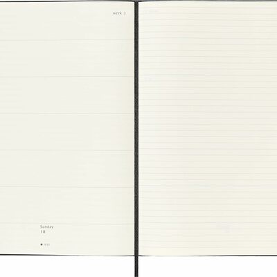 Moleskine planer tjedni tvrde korice 19x25 cm crni 20263