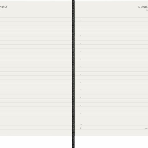 Moleskine planer dnevni meke korice 13x21 cm crni 20263
