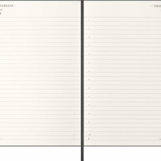 Moleskine planer dnevni tvrde korice 13x21 cm crni 20263