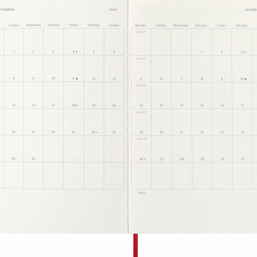 Moleskine planer tjedni meke korice 13x21 cm crveni 20264