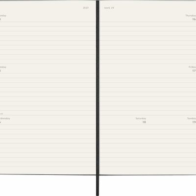 Moleskine planer tjedni horiz.tvrde korice 13x21cm crni 20263