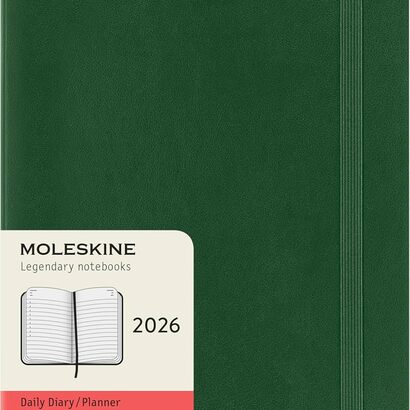 Moleskine planer dnevni meke korice 13x21 cm zeleni 2026