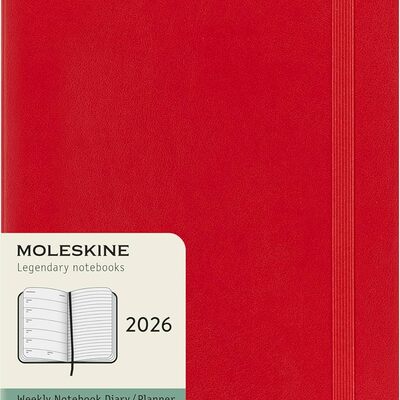 Moleskine planer tjedni meke korice 13x21 cm crveni 2026
