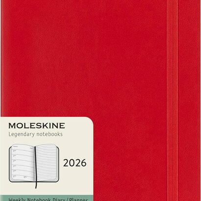 Moleskine planer tjedni meke korice 13x21 cm crveni 2026
