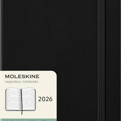 Moleskine planer tjedni horiz.tvrde korice 13x21cm crni 2026