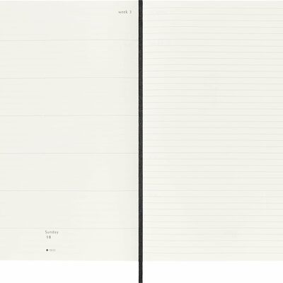 Moleskine planer tjedni meke korice 19x25 cm crni 20263