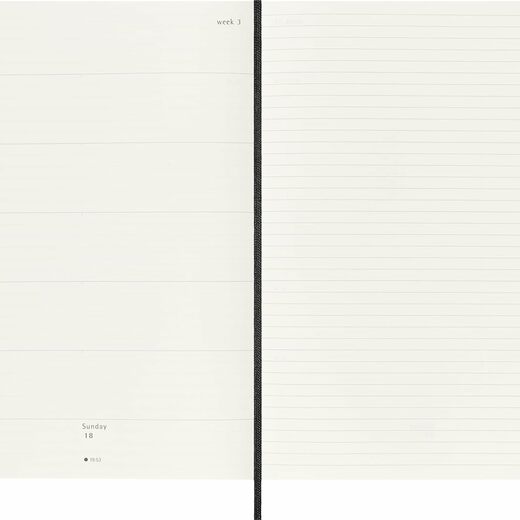 Moleskine planer tjedni meke korice 19x25 cm crni 20263