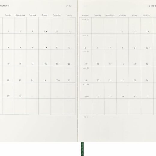 Moleskine planer dnevni meke korice 13x21 cm zeleni 20264