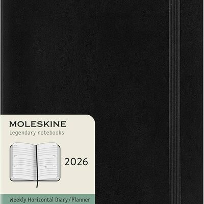 Moleskine planer tjedni horiz.meke korice 13x21 cm crni 2026