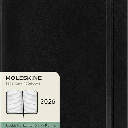 Moleskine planer tjedni horiz.meke korice 13x21 cm crni 2026