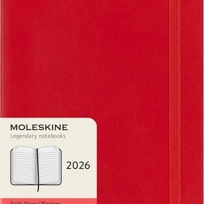 Moleskine planer dnevni meke korice 13x21 cm crveni 2026