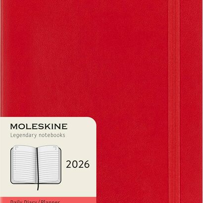 Moleskine planer dnevni meke korice 13x21 cm crveni 2026