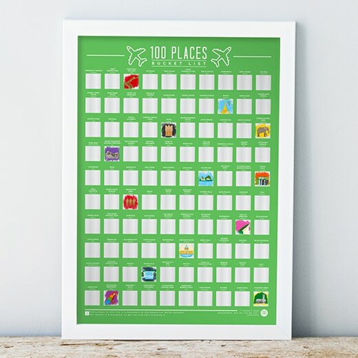 Gift republic poster bucket list 100 mjesta 42x59,4cm