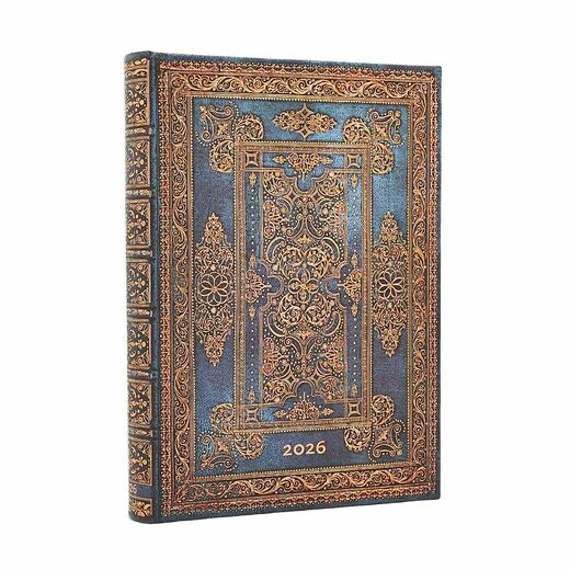 Paperblanks planer dnevni 2026 midi blue luxe 13x18cm