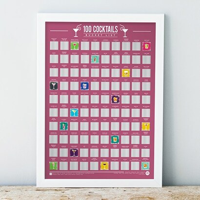 Gift republic poster bucket list 100 koktela 42x59,4cm