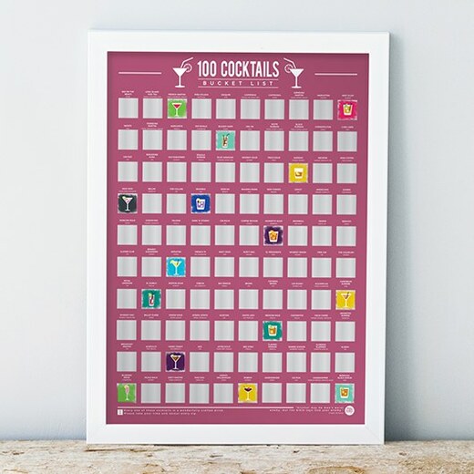 Gift republic poster bucket list 100 koktela 42x59,4cm