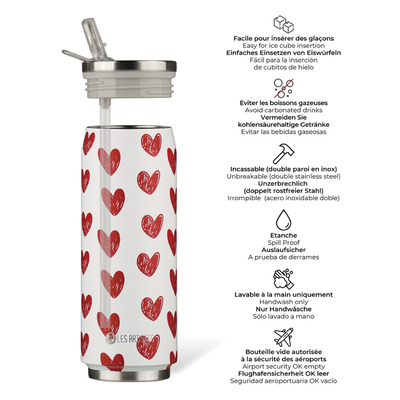 Les artistes termos limenka inox heart 500ml 1