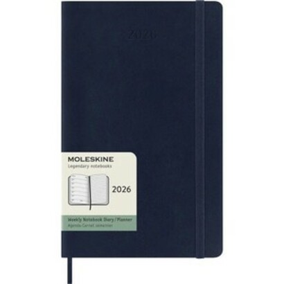 Moleskine planer tjedni meke korice 13x21 cm plavi 2026