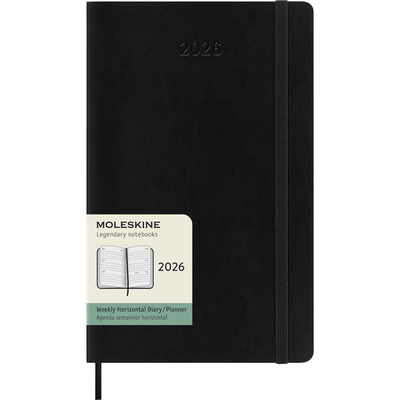 Moleskine planer tjedni horiz.meke korice 13x21 cm crni 2026