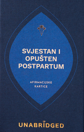 Afirmacijske kartice svjestan i opušten postpartum
