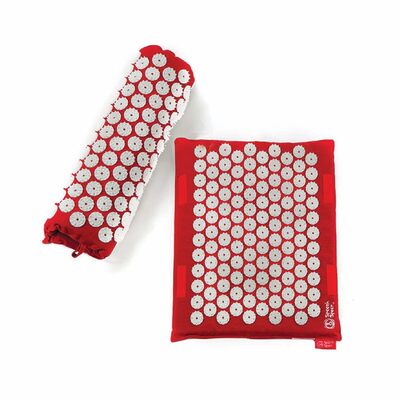 Spoonk akupresurna putna prostirka crvena