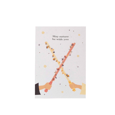 Resetea čestitka za uzgoj sobne biljke may nature be with you