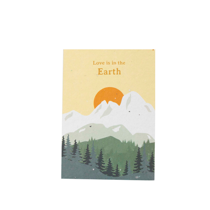 Resetea čestitka za uzgoj sobne biljke love is in the earth