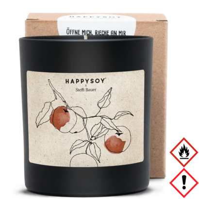 Happysoy mirisna svijeća crna art collection jabuka1